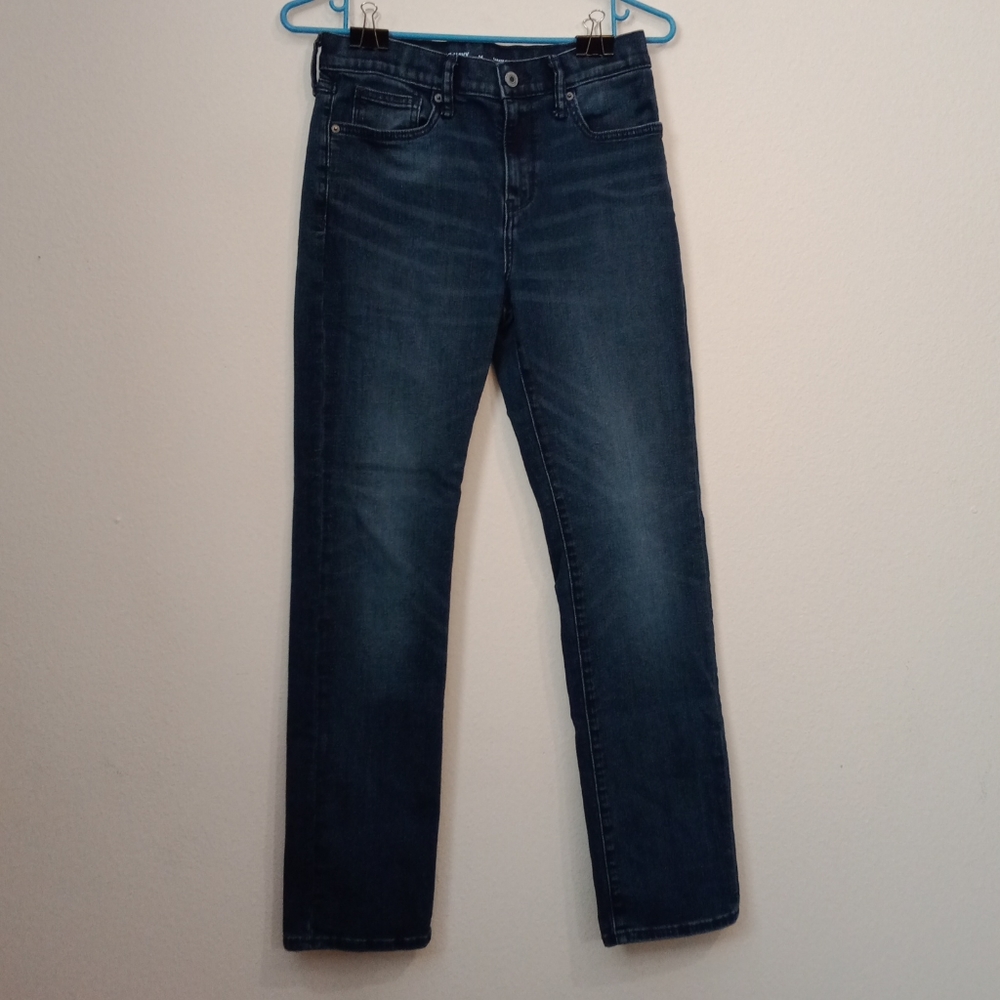 Old Navy 360° stretch karate slim dark blue jeans size 14 (girls)